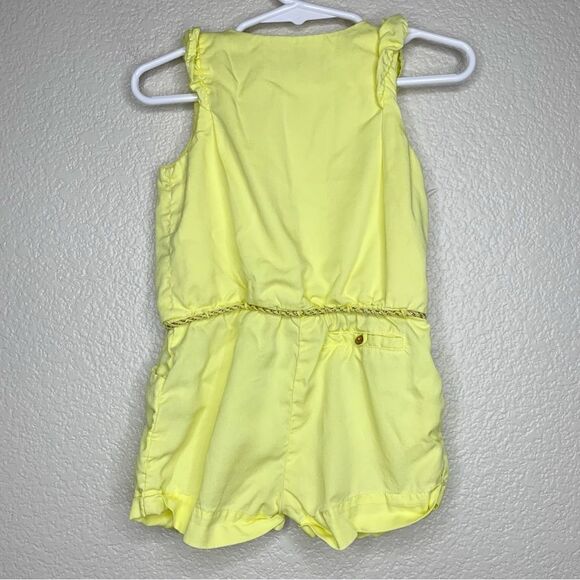 Zara Baby Girl 12-18 Months Ruffle Sleeveless Yellow Romper - Picture 4 of 10